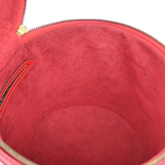 LOUIS VUITTON LV Logo Cannes Hand Vanity Bag Epi Leather Red M48037 86YH741 - Picture 11 of 15